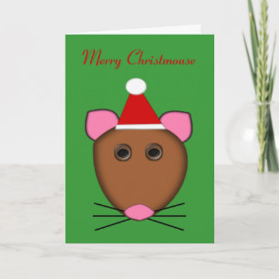 Eigen Kaart voor prettige kerstmuis