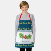 Eigen kerst met Holly en Berries Schort (Gedragen)