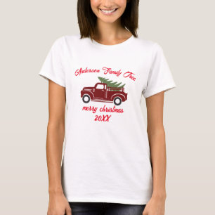 Eigen kerstboomwagen voor kerst t-shirt