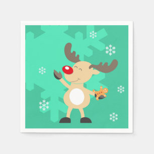 Eigen kerstcadeau voor kerstmis servet