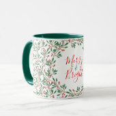Eigen kerstcadeau voor Merry & Bright mok (Voorkant links)