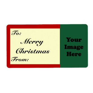 Eigen kerstcadeaulabel voor grote cadeaus etiket