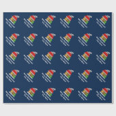 Eigen kerstcadeauomslag met schattig kajuithuis cadeaupapier (Vlak)