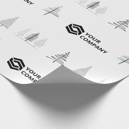 Eigen kerstcadeautjes voor zakelijke Logo Cadeaupapier (Hoek)