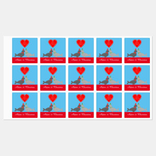 Eigen kerstcadeauzegels labels