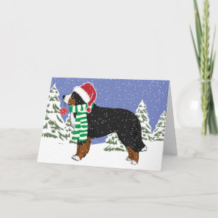Eigen kerstfeest Bernese Mt Holiday Dog Feestdagen Kaart