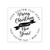 Eigen kerstfeest BUSINESS LOGO Rubber Stempel (Afrduk)