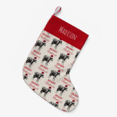 Eigen kerstfeest  Donkey Santa Hat Kleine Kerstsok (Voorkant (Hangend))