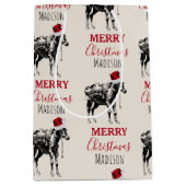 Eigen kerstfeest  Donkey Santa Hat Medium Cadeauzakje (Voorkant)