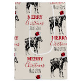 Eigen kerstfeest  Donkey Santa Hat Medium Cadeauzakje (Achterkant)