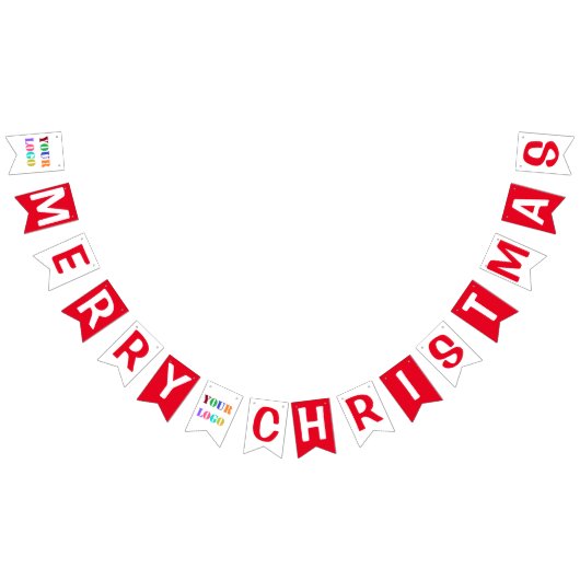 Eigen kerstfeest voor zakelijke Logo Vlaggetjes (Alle)