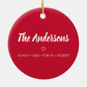 Eigen kerstfeestdag kerkfeestdag keramisch ornament (Achterkant)