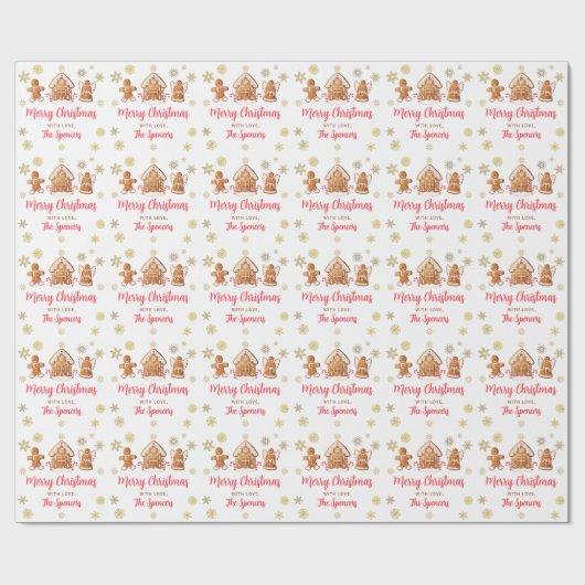 Eigen kerstfeestdag met feestdag cadeaupapier (Vlak)