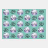 Eigen kerstfoto set 3 inpakpapier vel (Voorkant 3)