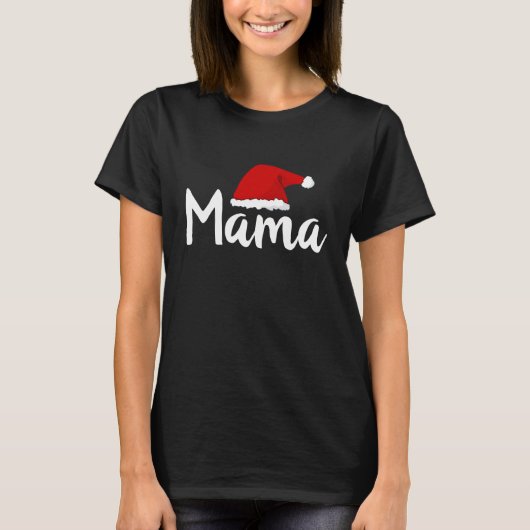 Eigen kerstkerstkerstman mama t-shirt (Voorkant)