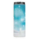 Eigen kerstkerstman, doodskop Santa Hat Thermosbeker (Achterkant)