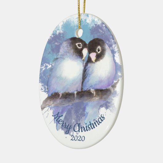 Eigen kerstliefdescombinatie keramisch ornament (Links)