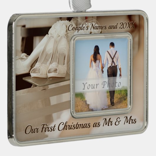 Eigen kerstmis als de heer en mevrouw Ornament (Rechts)