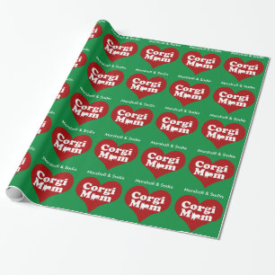 Eigen kerstmis Corgi Cadeaupapier
