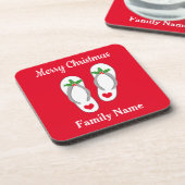 Eigen Kerstmis in de drankkuststrook van juli Bier Onderzetter (Linkerzijde)