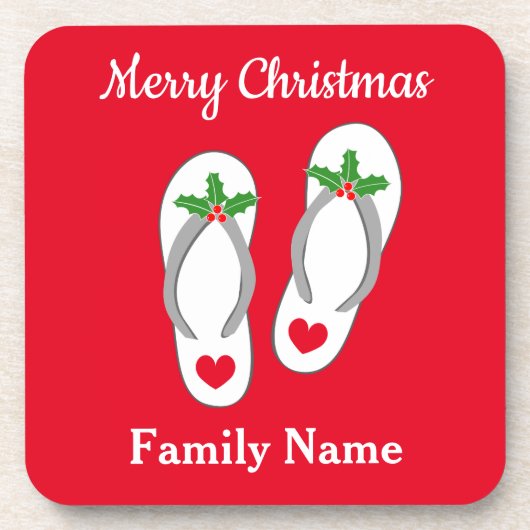 Eigen Kerstmis in de drankkuststrook van juli Bier Onderzetter (Voorkant)