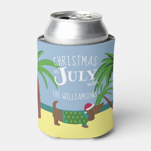 Eigen Kerstmis in juli Blikjeskoeler (Blikje Voorkant)