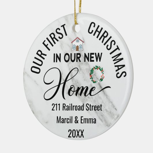 Eigen kerstmis in ons nieuwe startpunt 2022 keramisch ornament (Links)