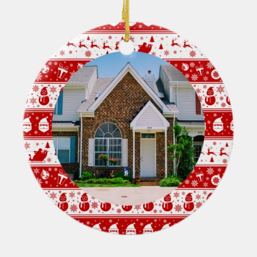 Eigen kerstmis in ons nieuwe startpunt 2022 keramisch ornament (Achterkant)