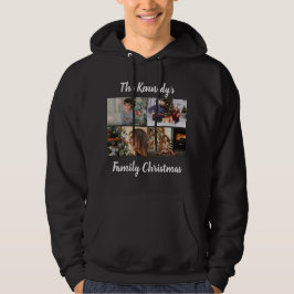 Eigen kerstmis voor foto-inklage familienaam hoodie