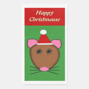 Eigen kerstmuis servet