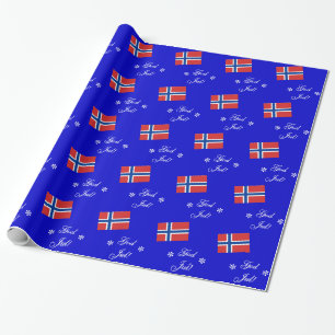 Eigen kerstpapier voor Noorse kerstgerei Cadeaupapier
