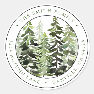 Eigen kerstterugzendlabel ronde sticker