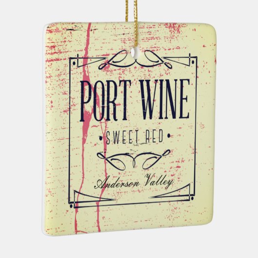 Eigen kerstwijnhaven keramisch ornament (Rechts)