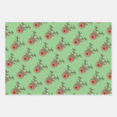 Eigen kleur Rudolf de rendierkerstmis cartoon Inpakpapier Vel (Voorkant 2)