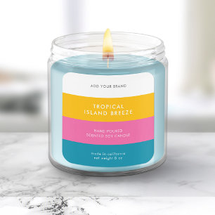 Eigen kleuren Modern kleurenbloklabel Vierkante Sticker