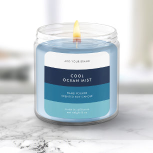 Eigen kleuren Modern kleurenbloklabel Vierkante Sticker