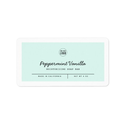 Eigen kleuren Voeg Logo Script Lines Productlabel Etiket (Voorkant)