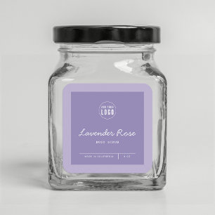 Eigen kleuren Voeg Logo Script Lines Productlabel Vierkante Sticker