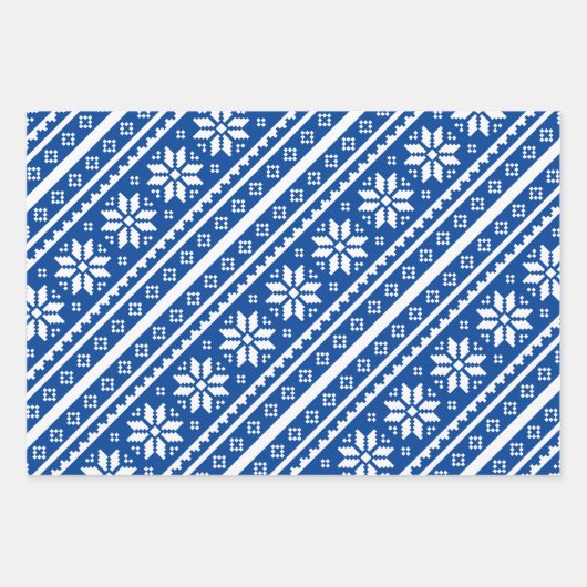 Eigen kleurensnowflake-patroon kerstmis inpakpapier vel (Voorkant 3)