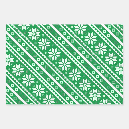 Eigen kleurensnowflake-patroon kerstmis inpakpapier vel (Voorkant 2)