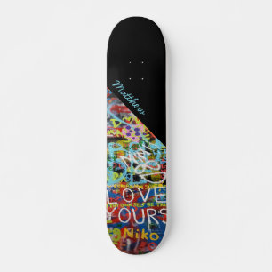 Eigen kleurige Typografische Graffiti Street Art Skateboard