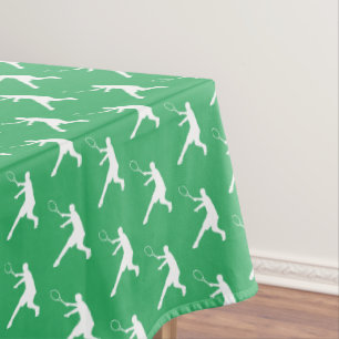 Eigen kleurtennisspeler silhouette tablecloths tafelkleed