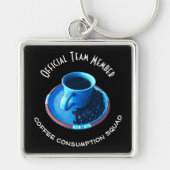 Eigen Koffieteamlid op consumentiepad Sleutelhanger (Voorkant)