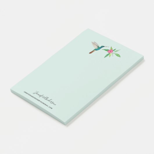 Eigen kolibrie post-it® notes (Schuin)