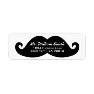 Eigen label Hipster Mustache