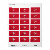 Eigen label met Isle of Man, U.K. (Full Sheet)
