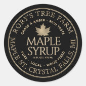 Eigen label met Maple Syrup Gold en Black Maple Le (Voorkant)