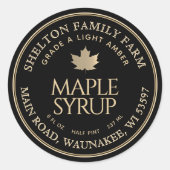 Eigen label met Maple Syrup Gold en Black Maple Le (Voorkant)