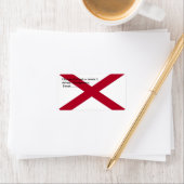 Eigen label met vlag van Alabama, VS (Insitu)