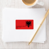 Eigen label met vlag van Albanië (Insitu)
